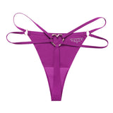 Iron Ring Sexy Women G String Briefs Ice Silk Panties Girls Underwear Thong Underpants Seamless Lingerie Plus Size S-XL