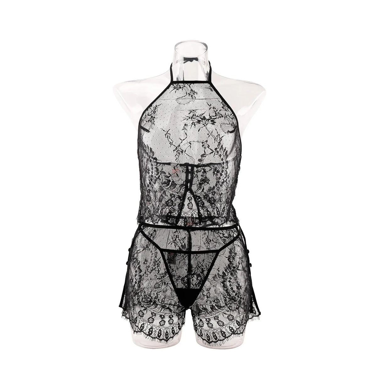 Sexy Lingerie Hollowed Out Suit Transparent and Seductive Mesh See Through Sets for Women Porn Lace Bra Lingerie Sets Intimates