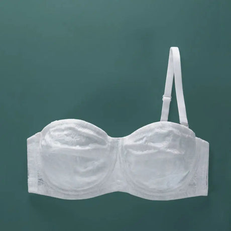 Mesh Thin Lace Transparent Bra Close-fitting Shockproof Seamless Invisible Bra Anti-sagging Lingerie Push Up Underwear Wedding
