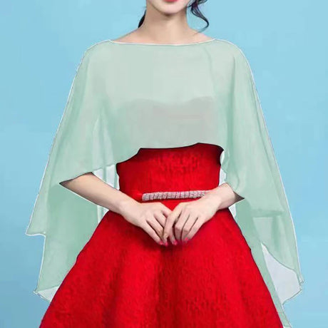 Women's Chiffon Cape Bolero Femme Mariage Chalas Mujer Evening Wedding Bridal Jacket Wraps Accessories Peleryna Cloak Boda Shawl