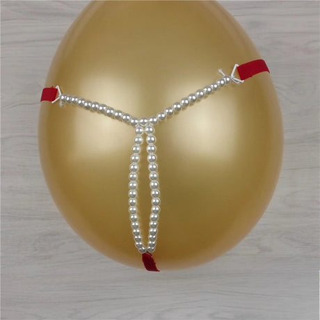 Sexy Massage Pearls Thong Women Panties Open Crotch G-string Erotic Lingerie Woman High Stretch Plus Size T Back Sex Accessories
