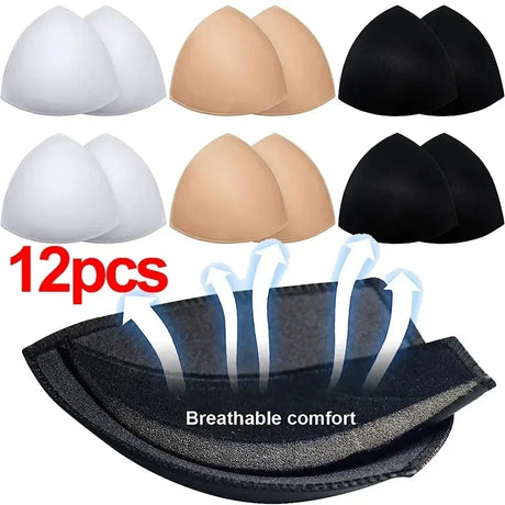 Soft Bra Pads Inserts Removable Bra Pad for Women Breast Push Up Enhancer Bra Pad Sports Bras Cups Insert Bikini Swimsuit