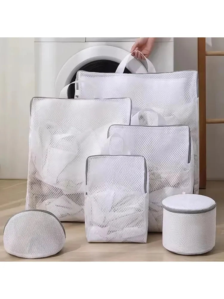 Laundry Hand Bags Reusable Washing Machine Clothing Care Wash Bag Mesh Net Bra Socks Lingerie Underwear Laundry Storage Upgraded