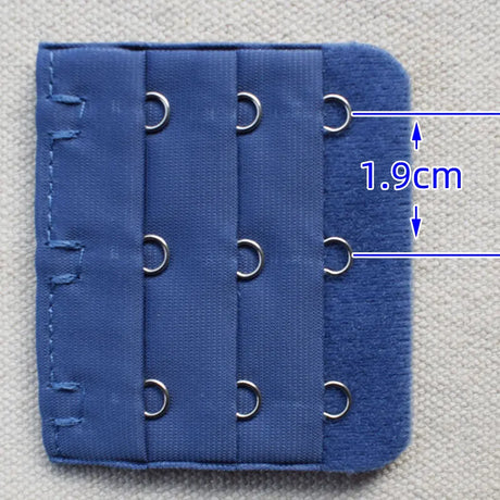 3-Row 3-Hook Bra Extender with Stainless Steel Hooks for Bras, Adjustable Extra Length Soft Velvet Back Closure (Multi Colors)