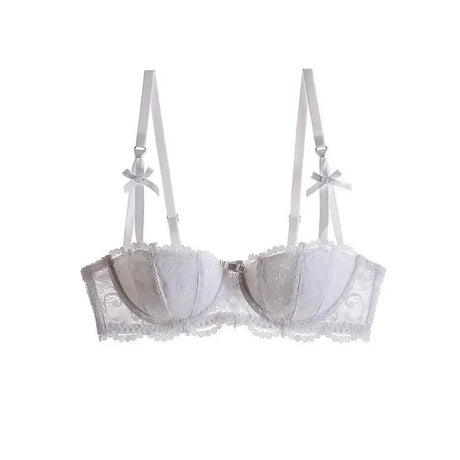 New Women Bras Sexy Lace Half Cup Push Up French Style Lingerie Soft Deep V Top Breathable Back Closure Thin Bralette Ropa Mujer