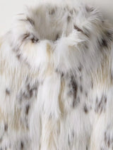 Short Stand Faux Fur Jacket White Loose Luxury Plush Coat Stylish Long Sleeves Women's Furry Jacket Winter New Fluffy Outerwears