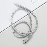Snake Creative Jewelry Personalized Hot Iron Flexible Twisted Jewelry Bendable Snake Head Pendants Girl Women's Necklace