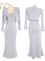 Gentle Chest Cushion Seductive Thin Sheer Seductive Revealing Chest Home Set Sexy Dress Elegant Long Dress Hot Sexy Women STF7