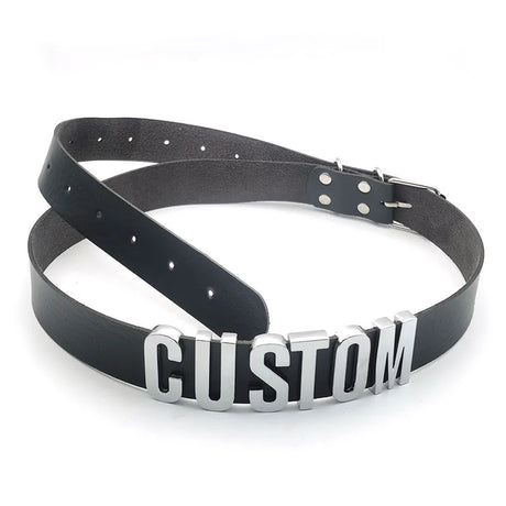 Sexy Punk Leather Customized Letters Belt Belly Chains Personalized Name Buckle Waistband Body Jewelry Cosplay Party Gift
