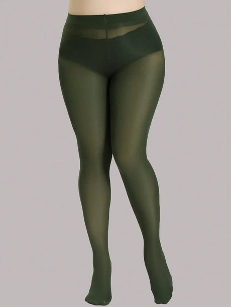 A Fashionable Plus Size Versatile Slim Oversized Breathable Solid Color Nylon Elastic Plus Size Pantyhose