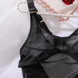 Sexy Lingerie Bodysuit Sheer Mesh Crotchless Romper Womens Shapewear Jumpsuit Romantic Nightwear See Through One Piece Teddy