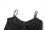 Sexy Women Bodysuit Cut Out Bodycon Jumpsuit Strap Cami Y2K Pure Aesthetic Tops Summer Sleeveless Solid Color Crop Outfit Tee