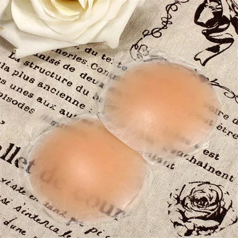 2pcs New Women Invisible Nipple Cover Stickers Self-adhesive Chest Breast Petals Silicone Lift Up Paddings Reusable Patch Bra