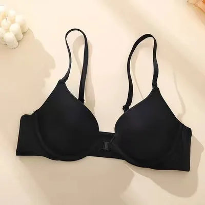 Front Closure Bras For Women Fixed Cup Plunge Bra Soft Underwire Seamless Underwear Sexy Lingerie Small Cup Intimates S-XL