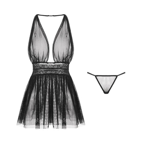 Plus Size Comfortable Pure Color Sleepwear Chemise Nightgown with Strap Backless Home Clothes Set for Women 630