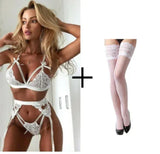 Hot Women Sexy Lingerie Set LaceTransparent Mesh Bra Thongs Underwire Lingerie Underwear Erotic Intimate Babydolls Underwear