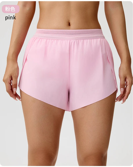 Cooling Mint Fitness Shorts Women's Three-quarter Length Tennis Yoga Pants Hidden Pocket Quick-drying Sports Fitness Shorts
