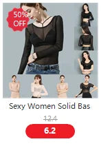 Sexy Women T Shirt See Through Mesh Black Long Sleeve Bodysuit Sheer Slim Turtleneck Tulle Crop Top T-Shirt Transparent Clubwear