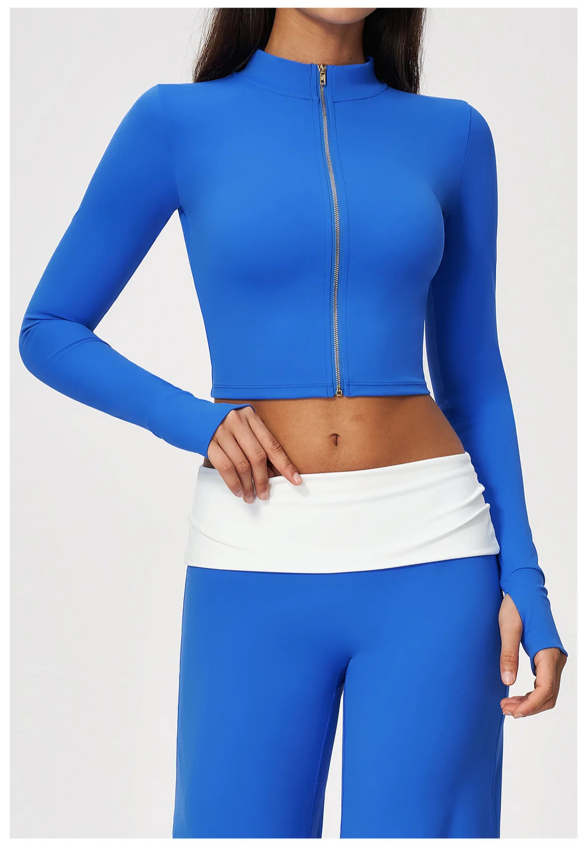Yoga Long Sleeve Women's Zipper Sports Jacket Fitness Yoga Shirts Gym Top Activewear Running Coats Workout Clothes For Cycling