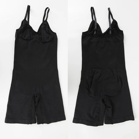 Women V Neck Shapewear Tummy Control Bodysuit Breathable Tank Top Sexy Adjustable Strap Full Body Shaper High Stretch Anti Chafing Faja Invisable Comfortable Shorts Slimming Waist Trainer Butt Lifter 3 Colors Available