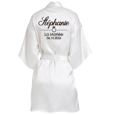 Personalized Name and Date Robe Bride Bridesmaid Bathrobe Birthday Party Gown Add Any Text Robes