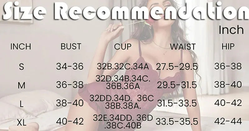 Lace Corset Push Up Bra Women Lingerie Set See-through Nightdress Sexy Bras Splicing Dress Elegant Underwear Pajamas For Female