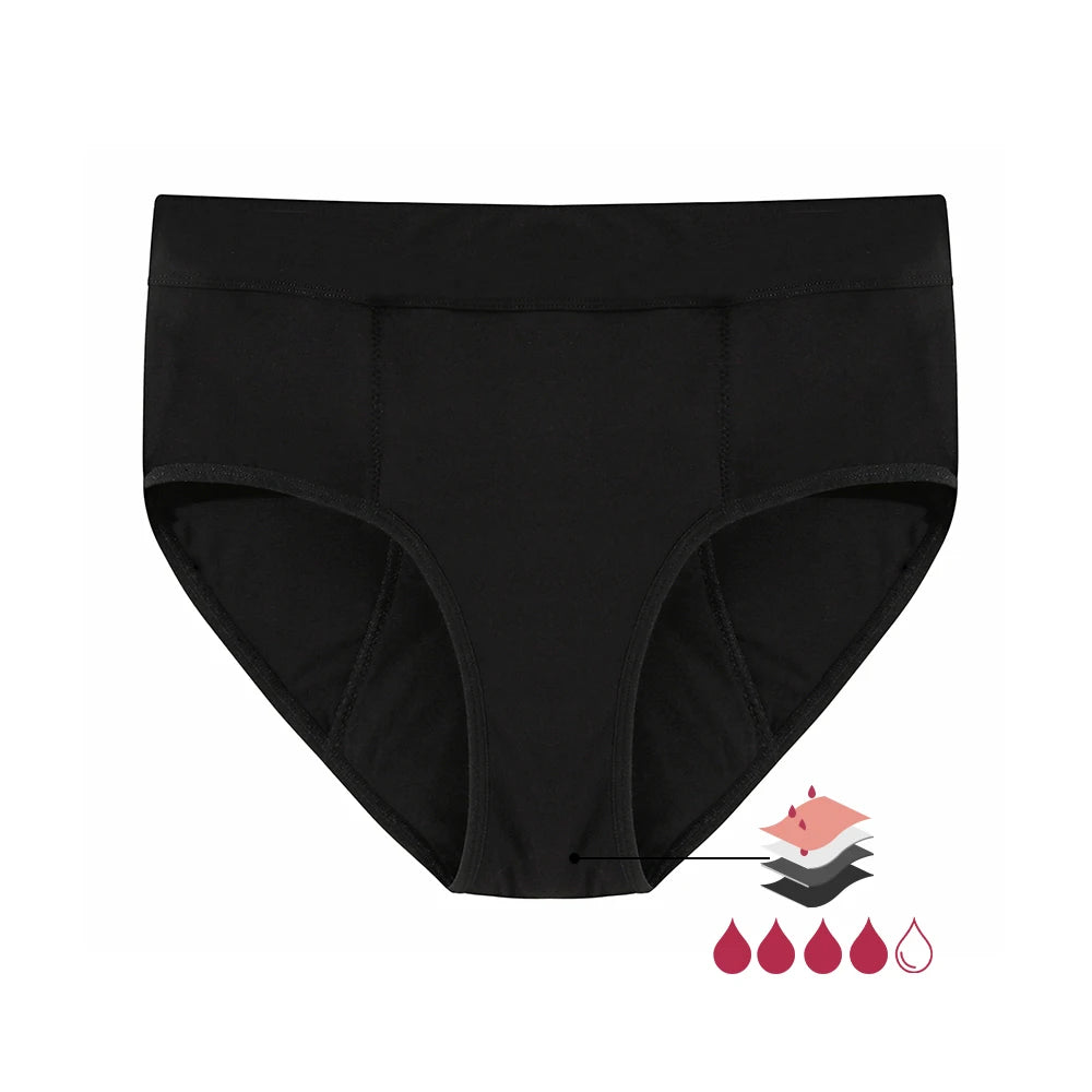 Menstrual Panties Woman Super Absorbent Menstrual Panties High Waist Bamboo Fiber Leakproof Menstruation Period Underwear Girl