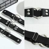 New Womens Sexy Punk Elastic Bondage Harness Garter Belts Cat Leg Chain Cosplay Spike Elastic Thigh Ring Garter Body Jewelry