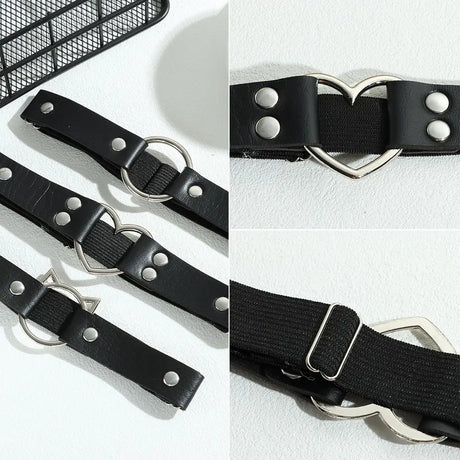 New Womens Sexy Punk Elastic Bondage Harness Garter Belts Cat Leg Chain Cosplay Spike Elastic Thigh Ring Garter Body Jewelry