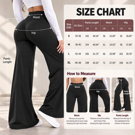 DFXEN LOGO New Women Wide Leg Yoga Pants High Waist Butt Lift Loose Fitness Gym Workout Flare Leggings Casual Sports Trousers