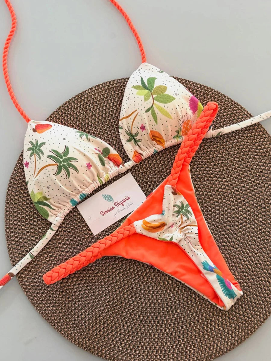 Micro Bikinis Women Swimsuit New Sexy Swimwear Halter Bikini Set Brazilian Biquini Female Thong Beachwear Party Wear