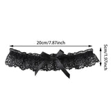 Women Sexy Lingerie Lace Floral Garter Belt Bowknot Leg Loop Wedding Garters Bridal Cosplay Fashion Stocking Ring For Ladies
