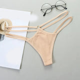 Sexy Thongs Women Sexy Lace Underpants Low-Rise G-string Double Waistband Underwear Sexy Hollow Out Transparent Underwear