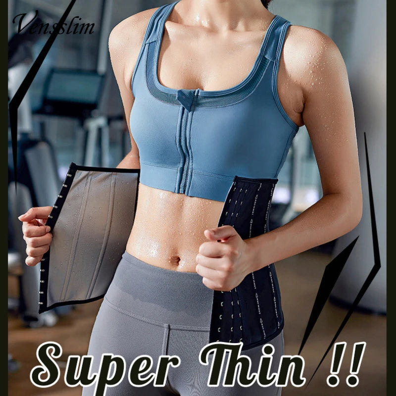 Vensslim Waist Trainer Belt for Women Slimming Waist Trimmer Corset Belly Body Shaper Band Sauna Sweat Girdle with Sauna Effect
