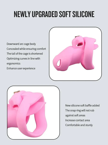 Silicone Chastity Cage BDSM Male Penis CB Lock Gay Pornographic Urethral Wearable Device Masturbator Sex Toys Sexy Accessories