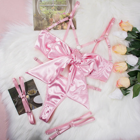 New Hot Sexy Lingerie Set For Women Lace Exotic Sets Sexy Lingerie Set Chain Panty Garter Fancy Luxury Kit Erotic Bra Set
