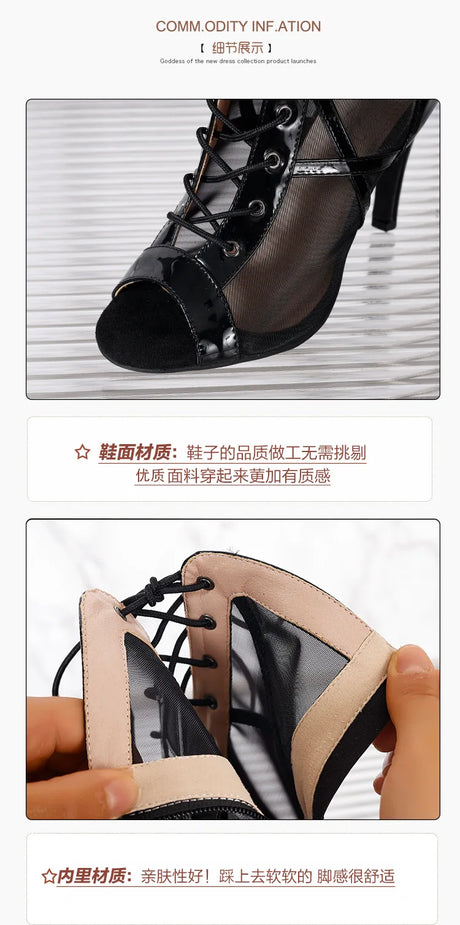 High Heels Women's Sandals New Open Toe Casual Latin Dance Shoes Girls' Ballroom Sandals Large Dance High Heels Women's Shoes 43
