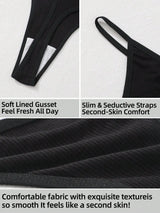 9Pcs Sexy Thong Panties Ribbed Low Waist Seamless Thongs Soft Briefs Breathable Comfortable G-String Underwear Simple Style