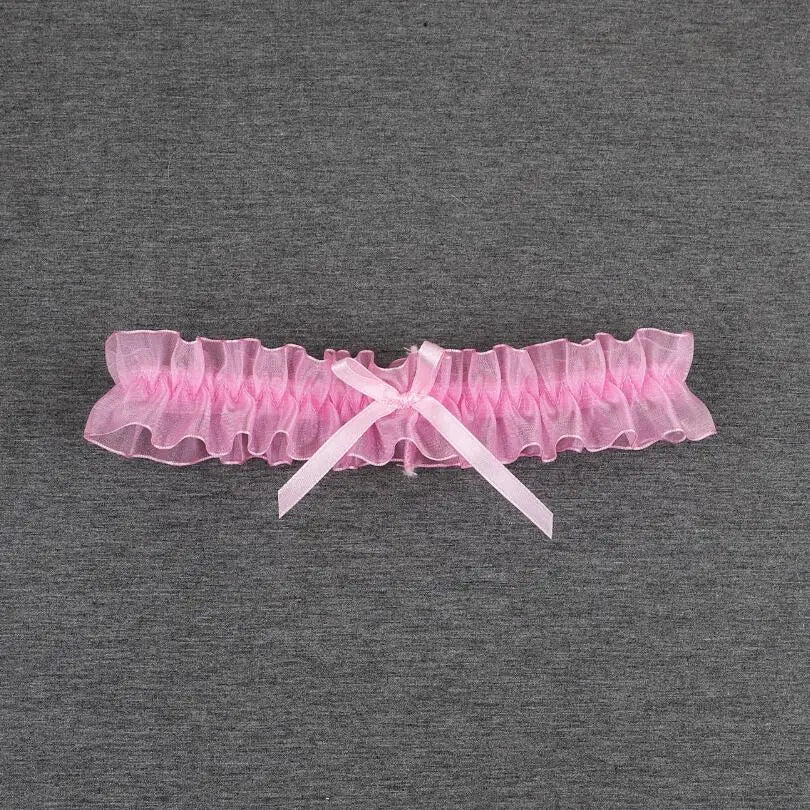 Women Bow Leg Ring Sexy Lingerie Lace Garter Belt Bowknot Leg Loop Wedding Garters Bridal Cosplay Fashion Stocking Thigh Ring