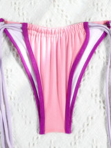 Rinabe Pink Bikini String Bikinis Triangle Swimsuit High Cut Swimsuits Sexy Swimwear Halter Bathing Suit New Style Beachwear
