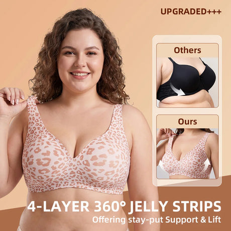5Pcs Solid Color Seamless Wireless Bra, Full Coverage Push Up Bralette Anti-Sagging Breathable Soft Thin Cup With Adjustable Straps For Sports Yoga Daily Wear