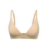 Triangle Non-paded Bralettes Women Wireless Deep V Bras Plunge Unlined No Underwire Brassiere Seamless Comfortable Everyday Bras