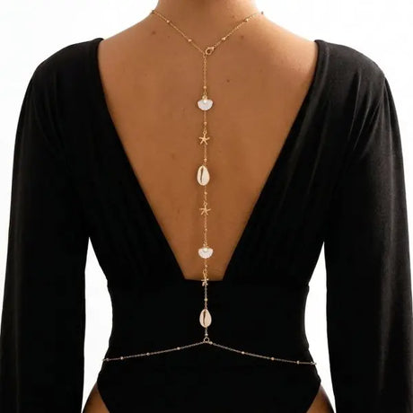 Simple Multilayer Rhinestone Back Chain Necklaces for Women Sexy Metal Shiny Crystal Bikini Waist Chain Body Chain Jewelry Gifts