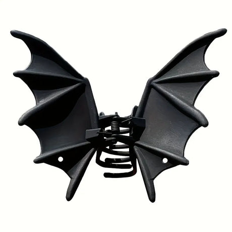 Gothic Bat Hair Clip Halloween Matte Black Gothic Punk-Style Animal Print Hairpin for Women, Elegant Party Hair Accessory