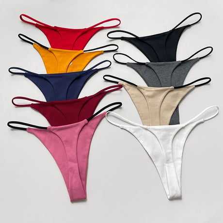 Cotton Thong Women Panties Sexy Briefs T-back Low Waist G String Underwear Seamless Sports Bikini Female Lingerie Size S-XXL
