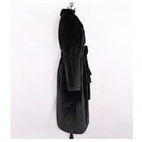 Mauroicardi Winter Long White Black Warm Thick Soft Flowy Fluffy Faux Fur Coat Women Sashes Loose Casual Furry Overcoat 2024