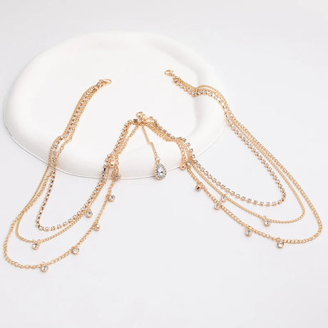 Sexy Pearl Tassel Body Chain for Women Exquisite Bikini Chest Chain Rhinestone Pendant Swimwear Chain Versatile Jewelry Gift New