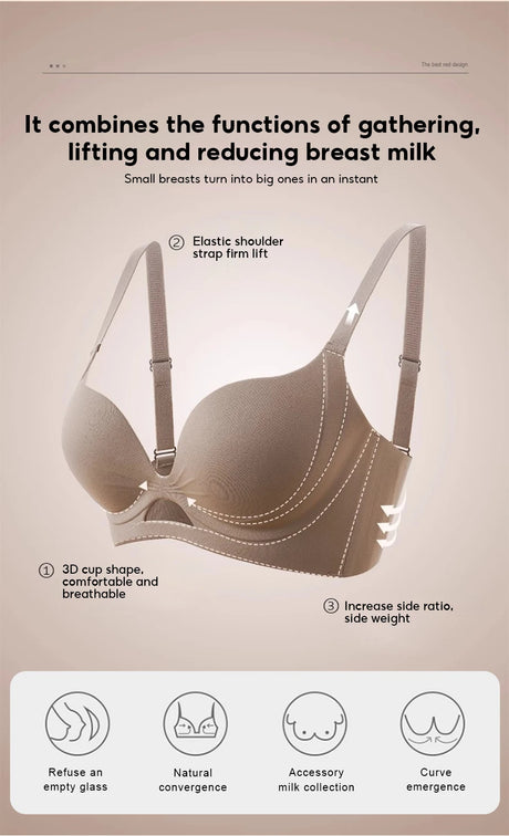 FallSweet Small Chest Sexy Push Up Bra for Women Seamless Bras Everyday Lingerie Comfortable Underwear Thick Bralette 32-38AB