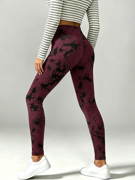 Super Soft High Waisted Tie Dye Leggings for Women Yoga Running Gym No See Through Workout Athletic Tights Gym Fitness
