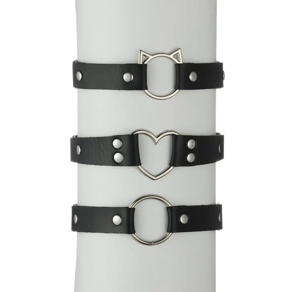 New Womens Sexy Punk Elastic Bondage Harness Garter Belts Cat Leg Chain Cosplay Spike Elastic Thigh Ring Garter Body Jewelry